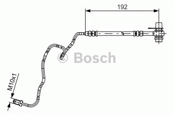 1987481536 Bosch mangueira do freio traseira esquerda