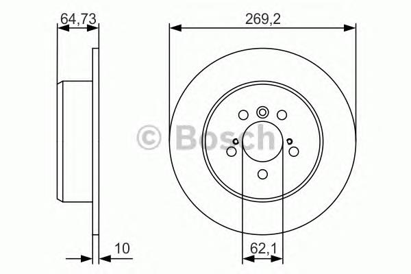 0986479R00 Bosch disco do freio traseiro