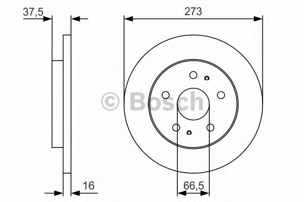 0986479R02 Bosch disco do freio dianteiro