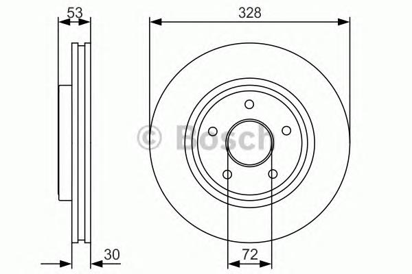 0986479R48 Bosch disco do freio dianteiro