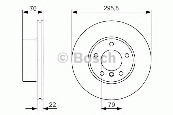 0986479R72 Bosch disco do freio dianteiro