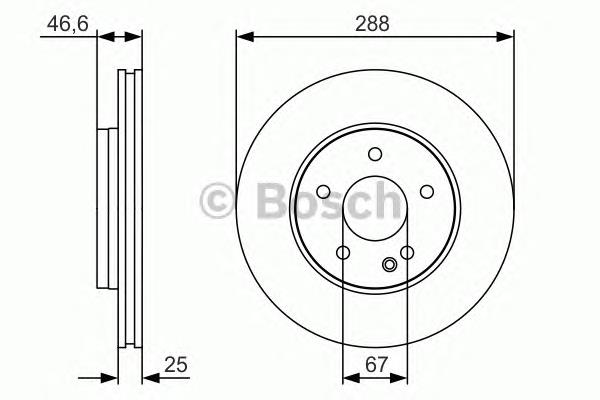 0986479R69 Bosch disco do freio dianteiro