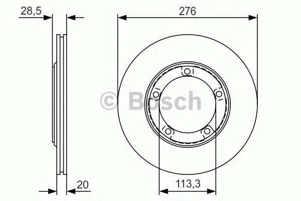 0986479R59 Bosch Диск тормозной передний