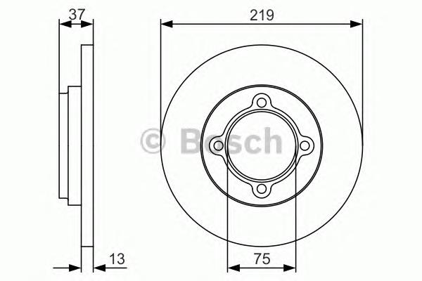 0986479R62 Bosch disco do freio dianteiro