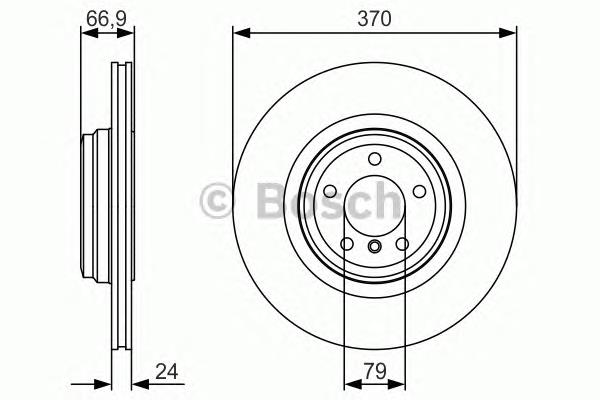 0986479R36 Bosch disco do freio traseiro