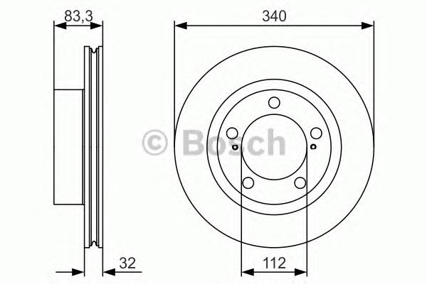 Передние тормозные диски 0986479R29 Bosch