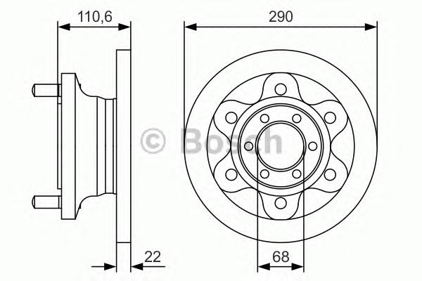 0986479S95 Bosch disco do freio dianteiro