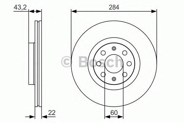 0986479S91 Bosch disco do freio dianteiro