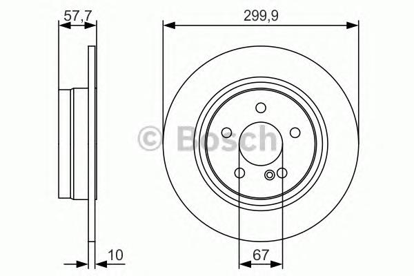 0986479S92 Bosch disco do freio traseiro