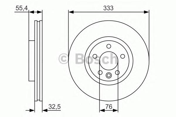 0986479S72 Bosch disco do freio dianteiro