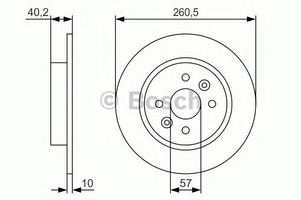 0986479S85 Bosch disco do freio traseiro