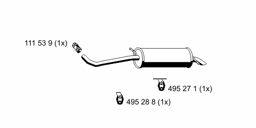 112291 Ernst silenciador, parte traseira