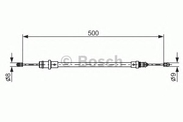 1987477565 Bosch cabo do freio de estacionamento dianteiro