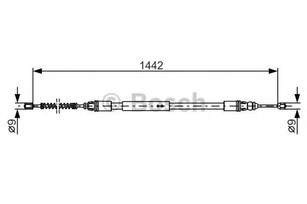 1 987 477 442 Bosch cabo traseiro direito/esquerdo do freio de estacionamento