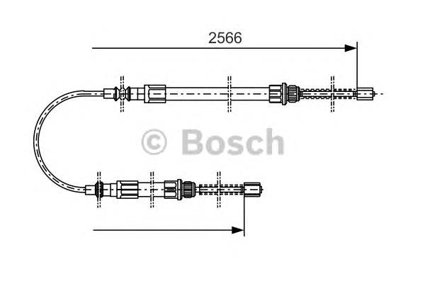 Трос ручного тормоза задний, правый/левый Bosch 1987477515