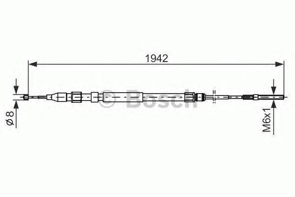 1987477820 Bosch cabo traseiro direito/esquerdo do freio de estacionamento