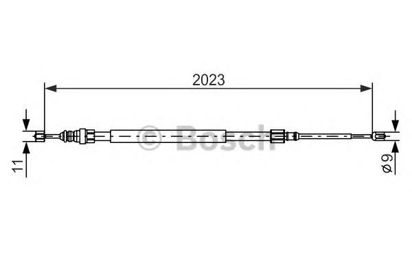 1987477786 Bosch cabo traseiro direito/esquerdo do freio de estacionamento