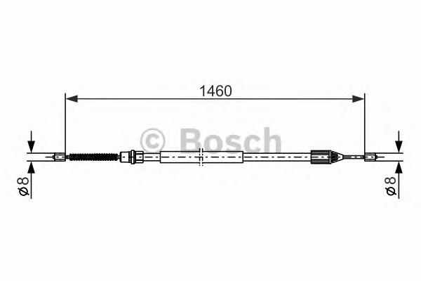 Cabo traseiro direito/esquerdo do freio de estacionamento 1987477646 Bosch