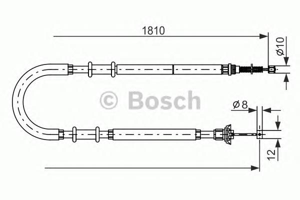 1987477723 Bosch cabo traseiro direito/esquerdo do freio de estacionamento