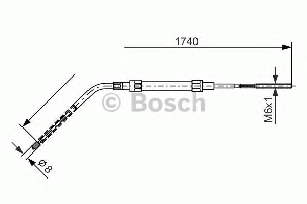 1987477689 Bosch cabo traseiro direito/esquerdo do freio de estacionamento