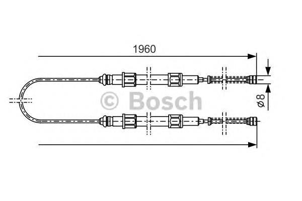 Cabo traseiro direito/esquerdo do freio de estacionamento 1987477002 Bosch