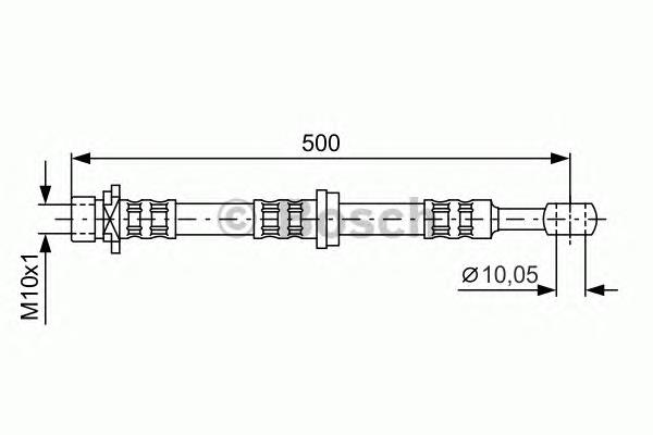 1987476981 Bosch mangueira do freio dianteira