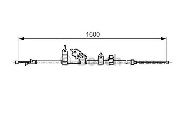 Cabo do freio de estacionamento traseiro direito 1987477090 Bosch