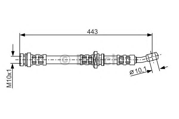 1987476909 Bosch mangueira do freio dianteira