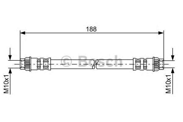 1987476917 Bosch mangueira do freio traseira