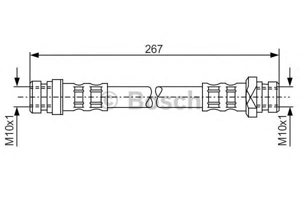 1987476901 Bosch mangueira do freio traseira