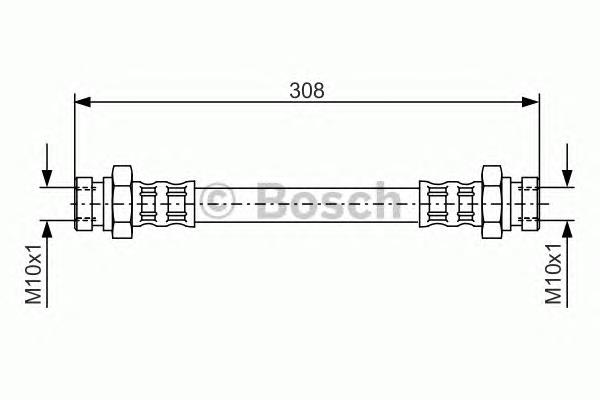 1987476964 Bosch mangueira do freio traseira