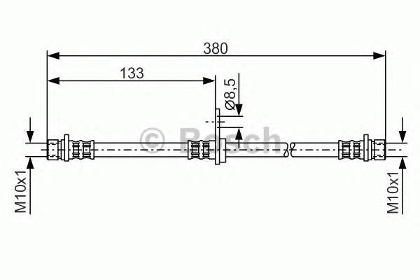 1987476929 Bosch mangueira do freio traseira direita