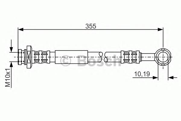 1987476933 Bosch mangueira do freio dianteira direita