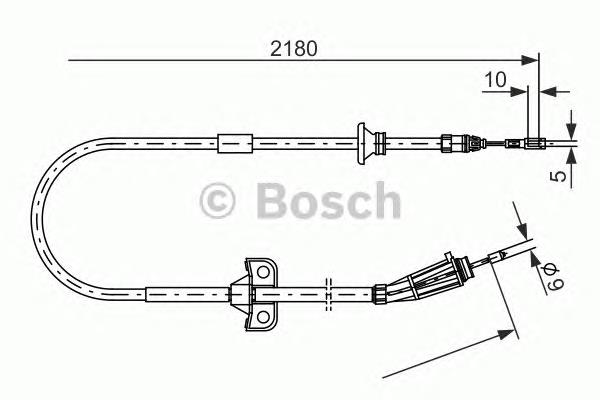 1987477248 Bosch cabo traseiro direito/esquerdo do freio de estacionamento