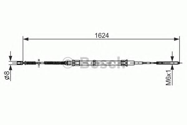 1987477407 Bosch Трос ручного тормоза задний правый/левый