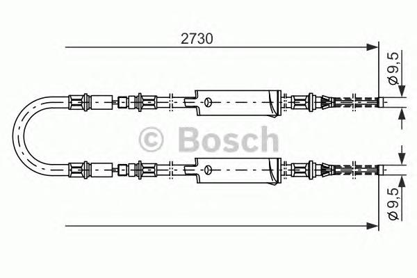 1987477370 Bosch cabo traseiro direito/esquerdo do freio de estacionamento