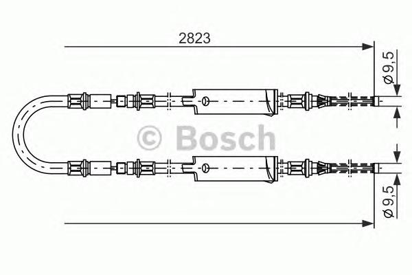 1987477369 Bosch cabo traseiro direito/esquerdo do freio de estacionamento