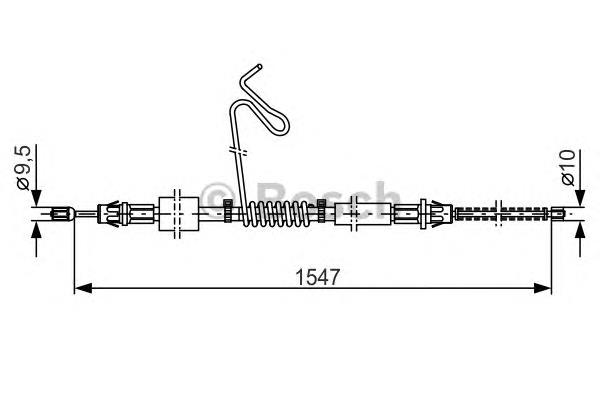1987477174 Bosch Трос ручного тормоза