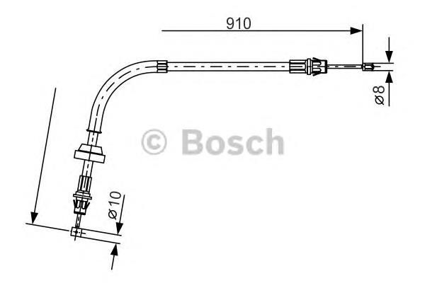 YC152A635AE Ford cabo do freio de estacionamento dianteiro