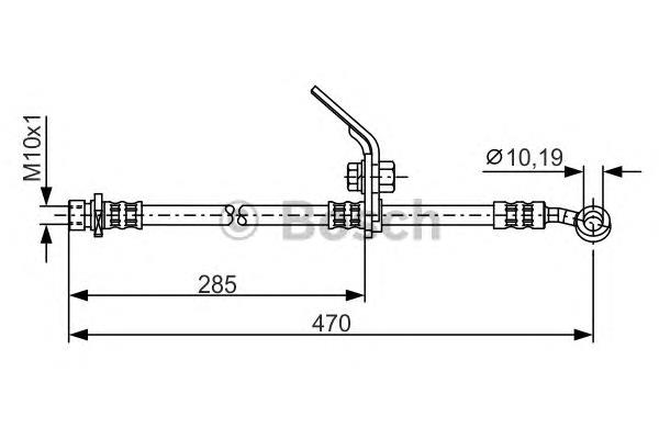 1987481328 Bosch mangueira do freio dianteira