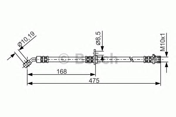 Шланг тормозной задний, правый Bosch 1987481326 цена, от 17.06 USD