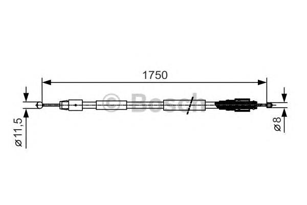 Задний трос ручника 1987482018 Bosch