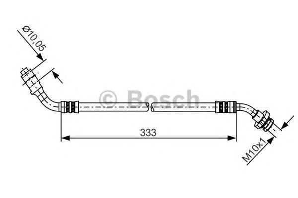 1987481229 Bosch mangueira do freio dianteira esquerda