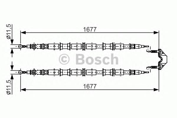 1987482141 Bosch cabo traseiro direito/esquerdo do freio de estacionamento