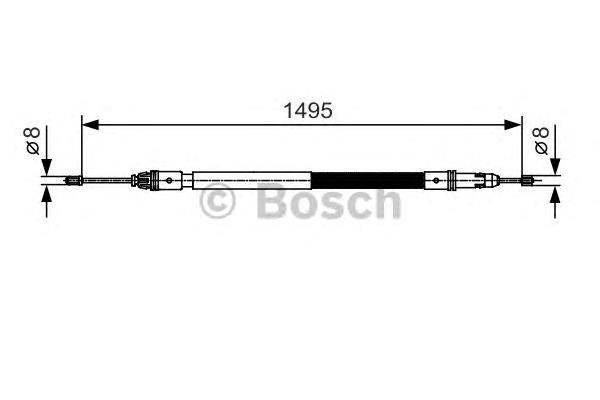 1987482118 Bosch cabo traseiro direito/esquerdo do freio de estacionamento