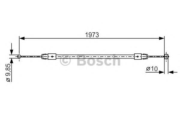 1987482192 Bosch cabo do freio de estacionamento dianteiro
