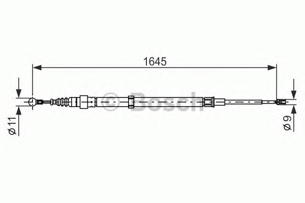 1987482191 Bosch Трос ручного тормоза задний правый/левый