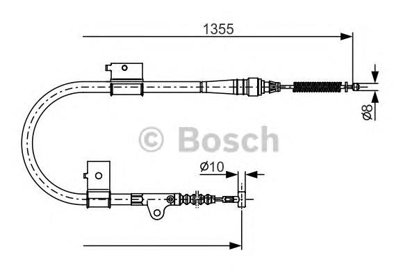 1987482152 Bosch cabo do freio de estacionamento traseiro direito