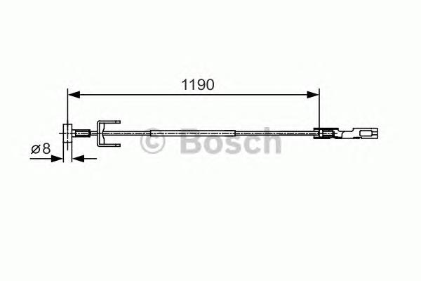 1987482043 Bosch cabo do freio de estacionamento intermédio