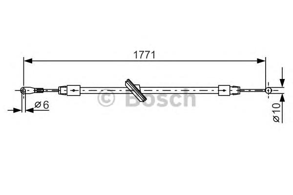 1987482030 Bosch cabo do freio de estacionamento dianteiro